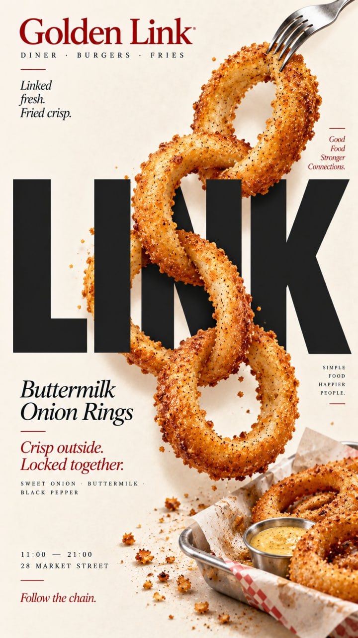 Editorial Food and Typography Poster output 3
