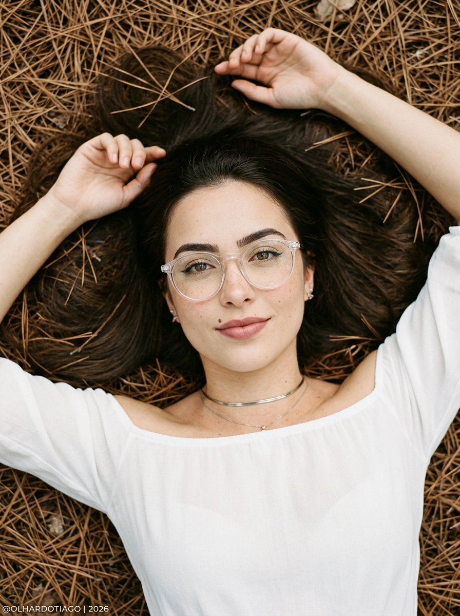 Analog Portrait on a Bed of Pine Needles