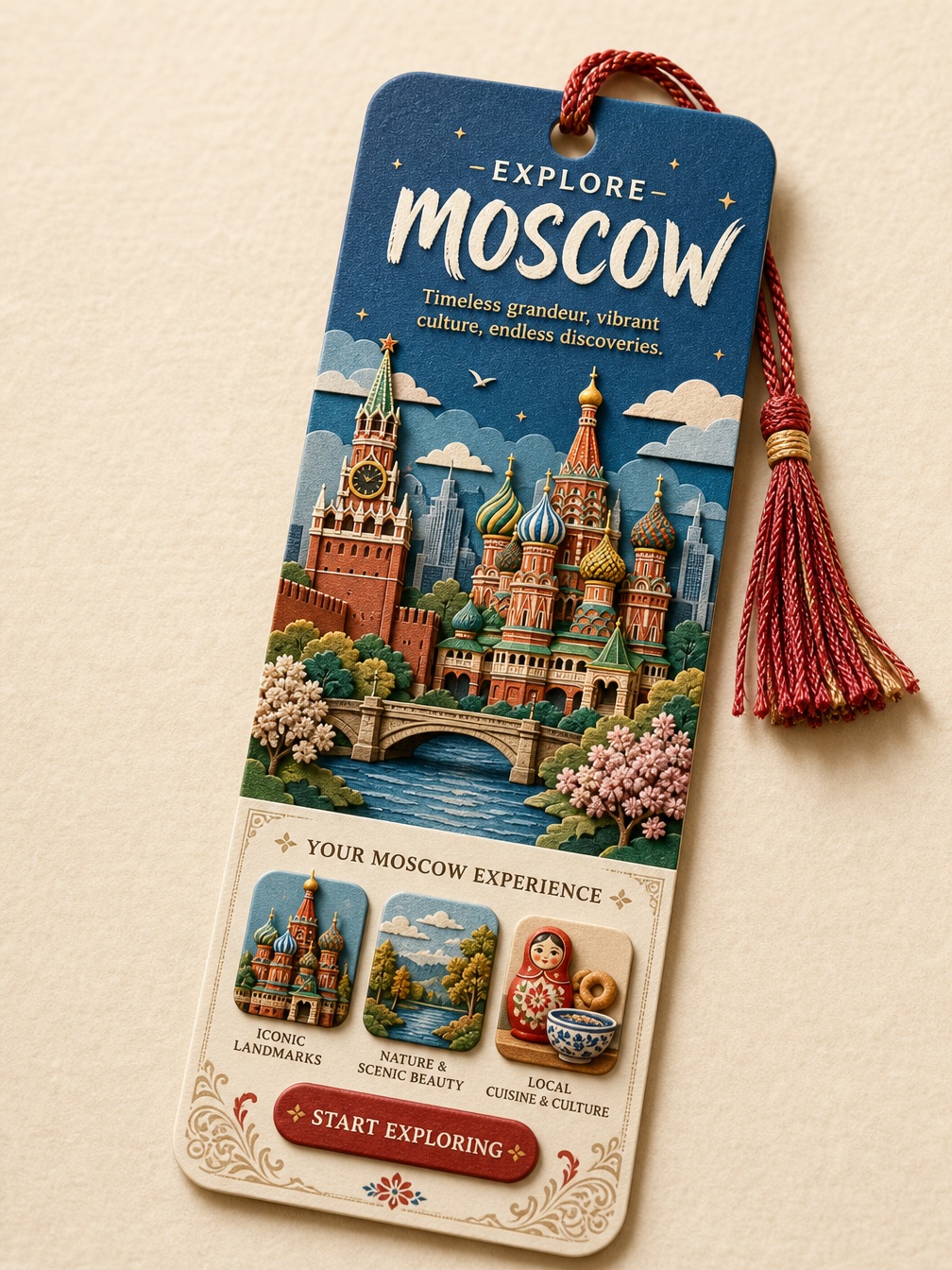 Luxury Papercraft Travel Bookmark output 2
