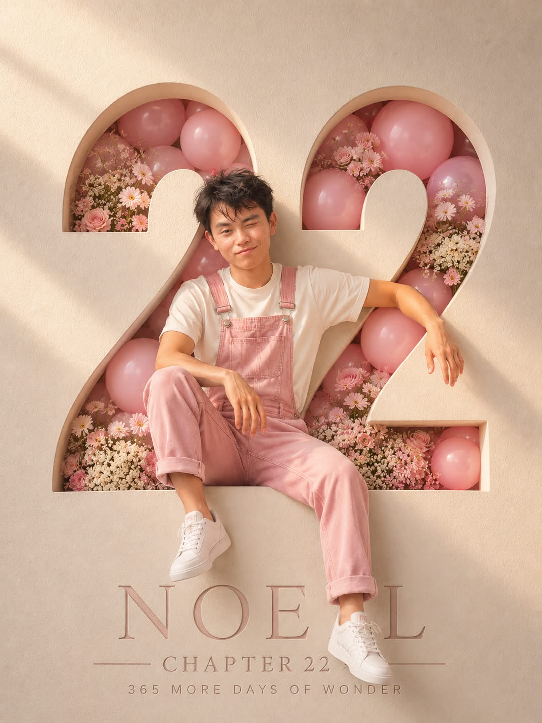 Luxury 22nd Birthday Poster with a 3D Portrait output 2