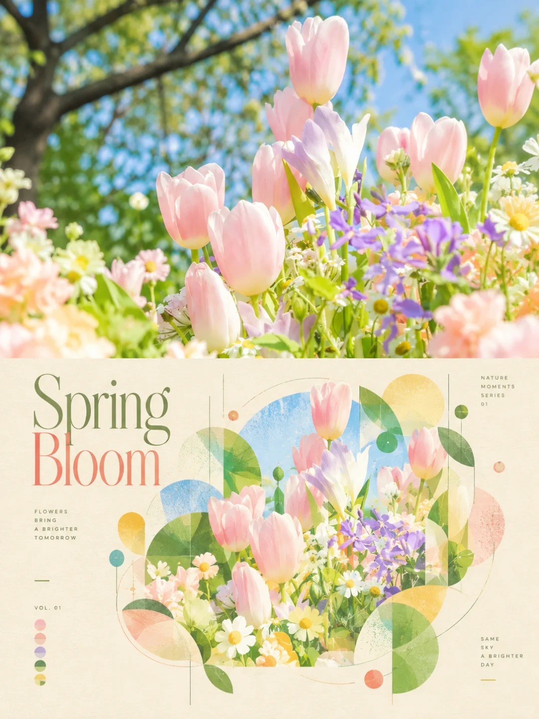 Two-Part Abstract Geometric Photo Poster output 2