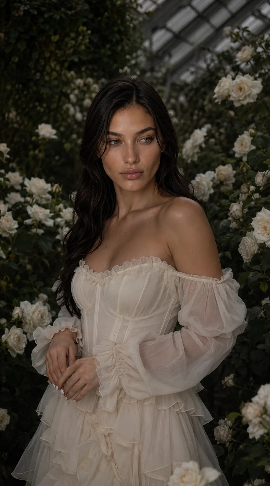 Identity-Preserving Luxury Rose Garden Portrait