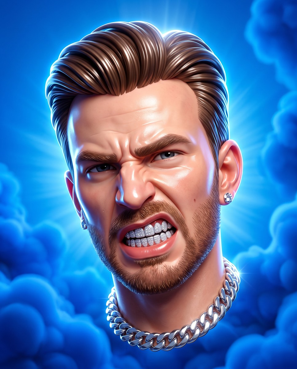 Glossy 3D Caricature Portrait output 3