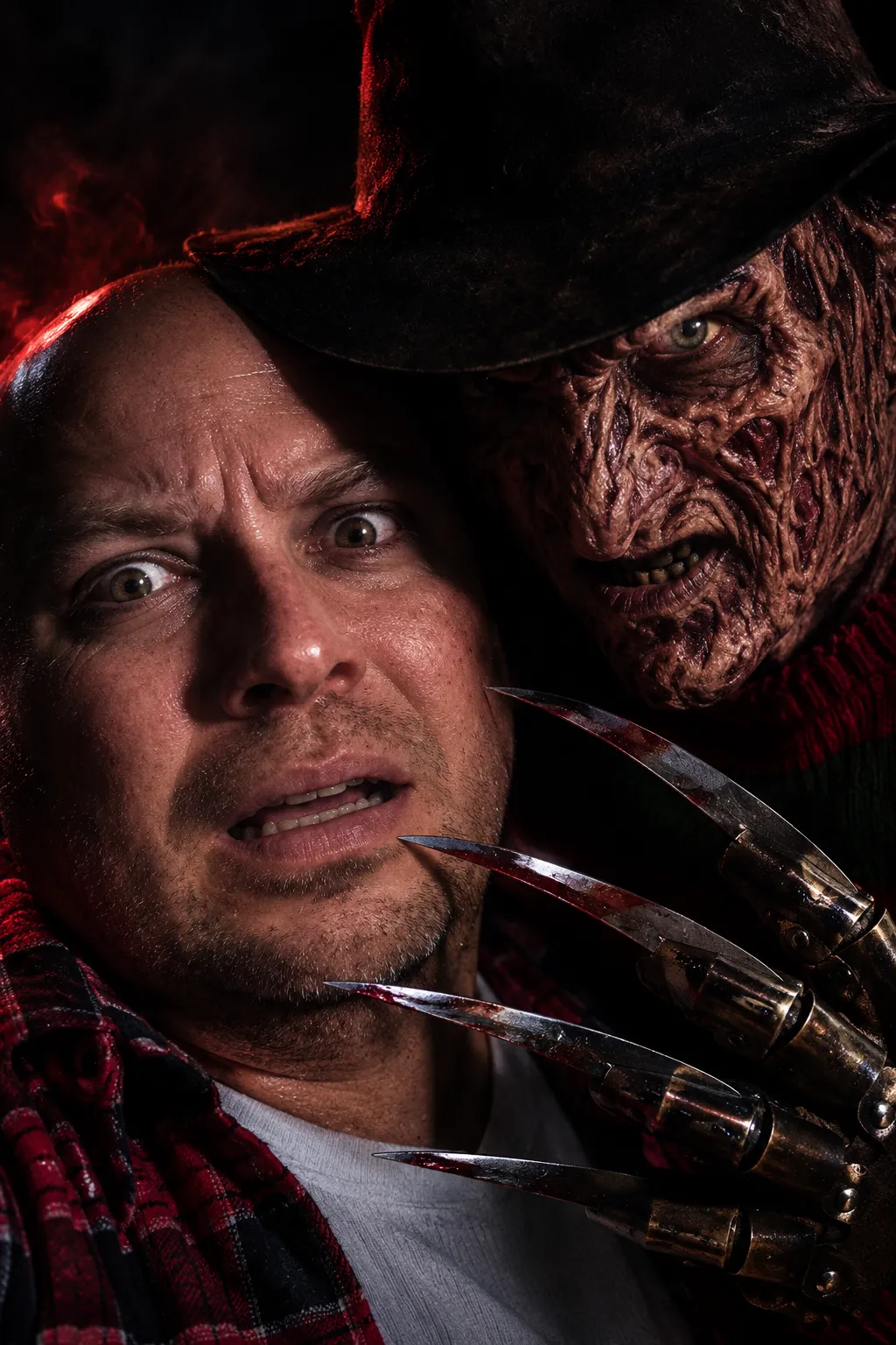 Photorealistic Psychological Horror Close-Up Poster output 4