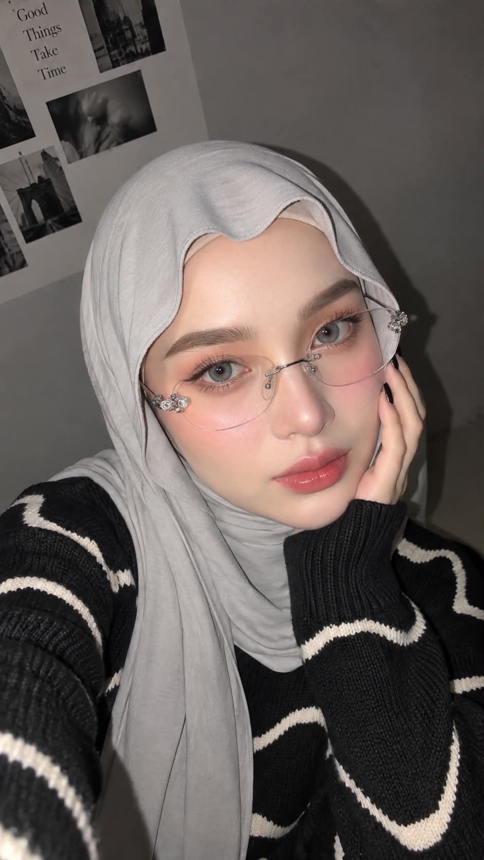 Tilted-Angle Hijab Selfie Portrait output 1