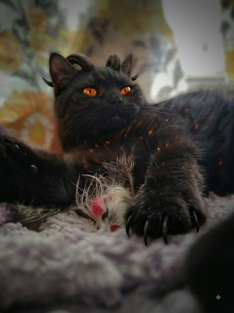 Dark-Fantasy Cat Portrait Transformation output 2