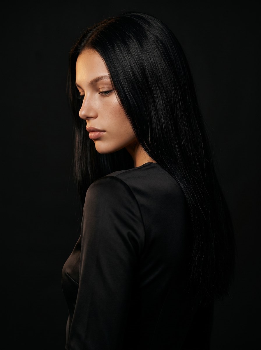 Cinematic Chiaroscuro Fashion Portrait output 4