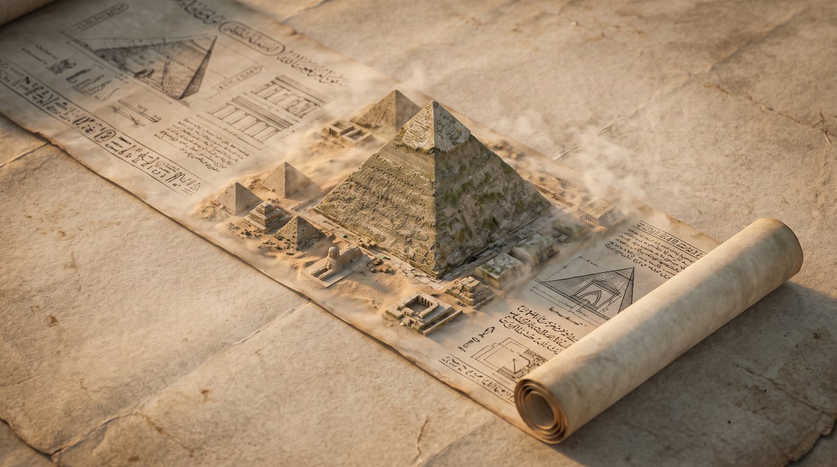 Isometric Heritage Diorama on an Aged Parchment Scroll output 3