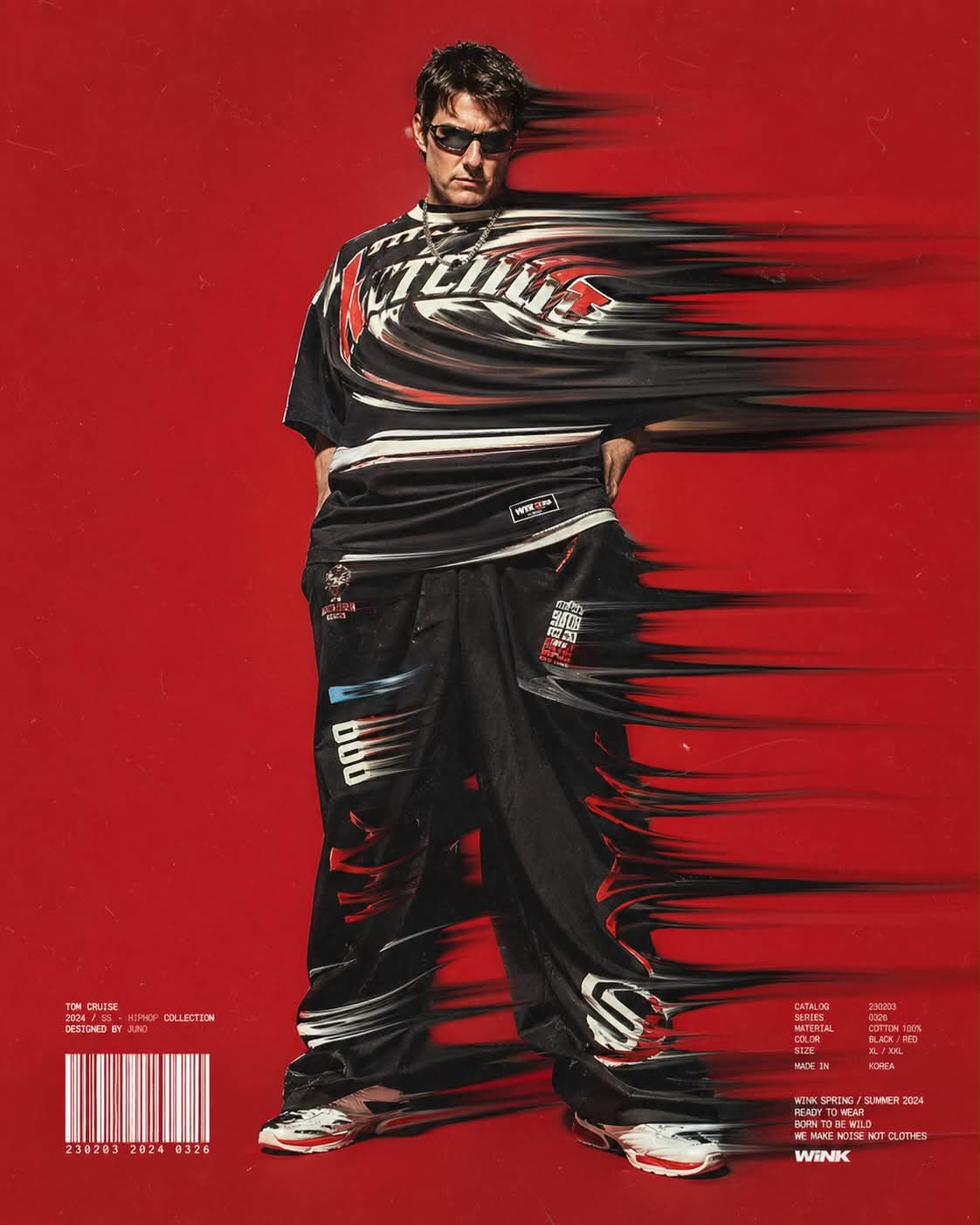 Red Motion-Drag Hip-Hop Fashion Poster output 6
