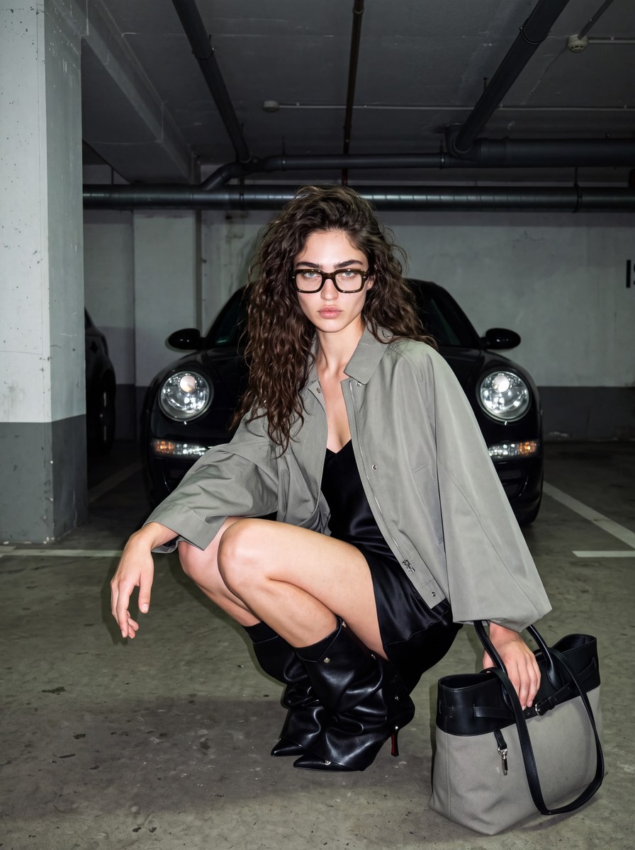 Flash Fashion Editorial in an Underground Parking Garage output 3
