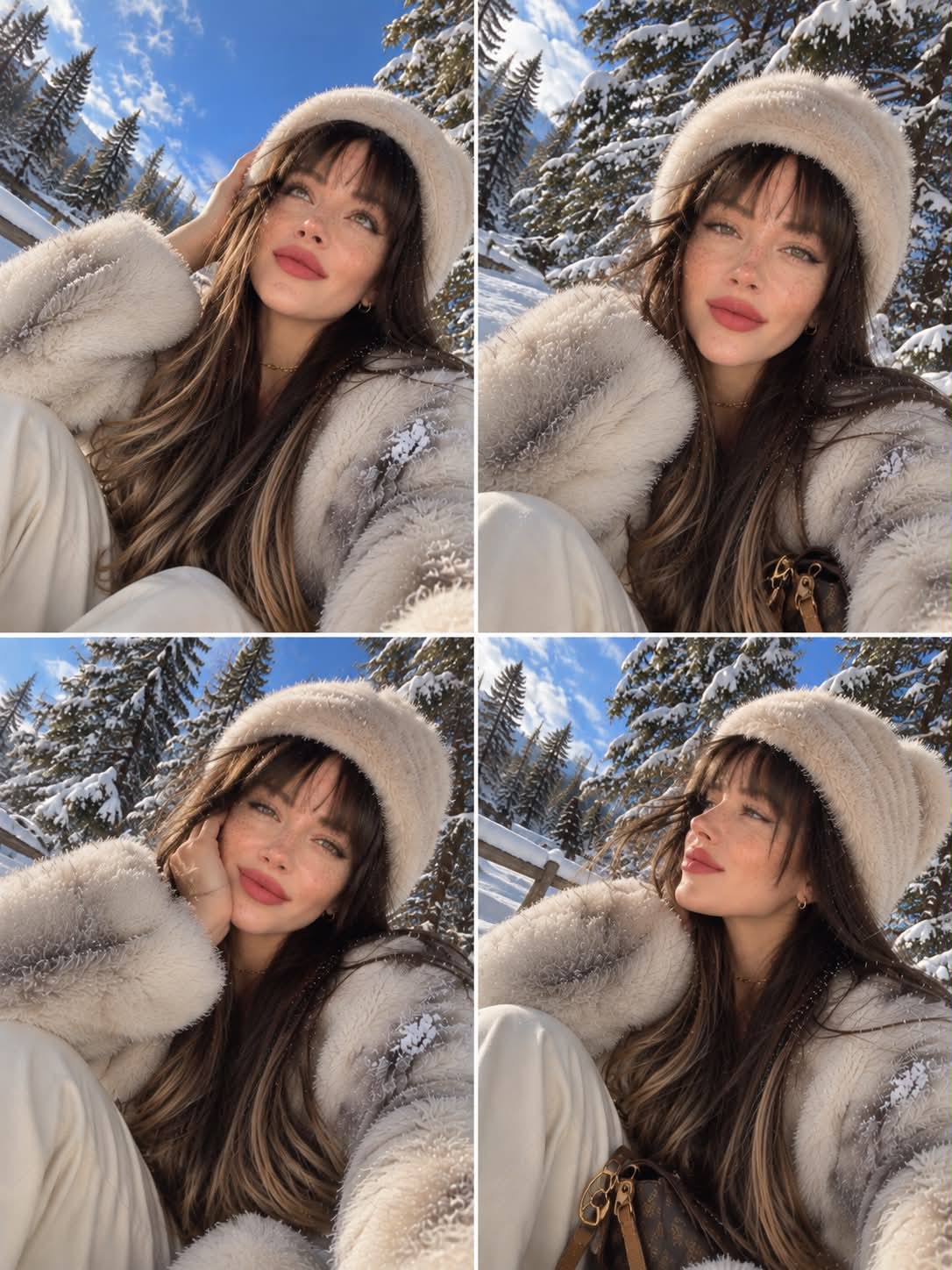 Realistic Winter Selfie in a Fur Coat output 2