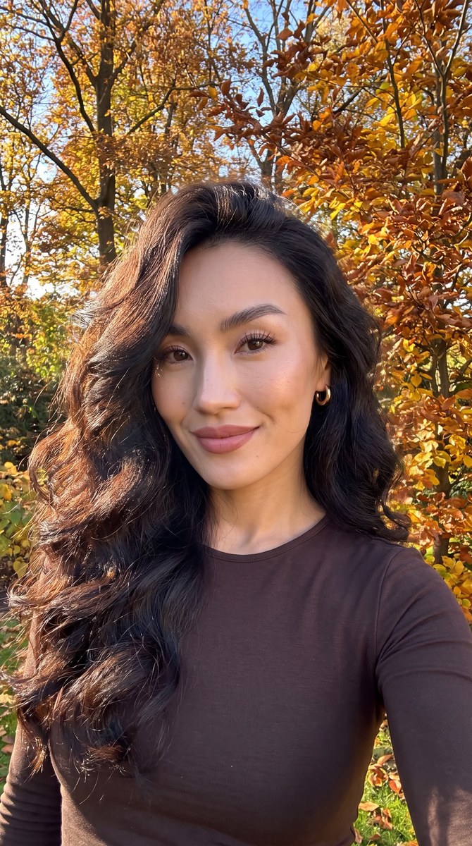Photorealistic Autumn Garden Selfie output 2