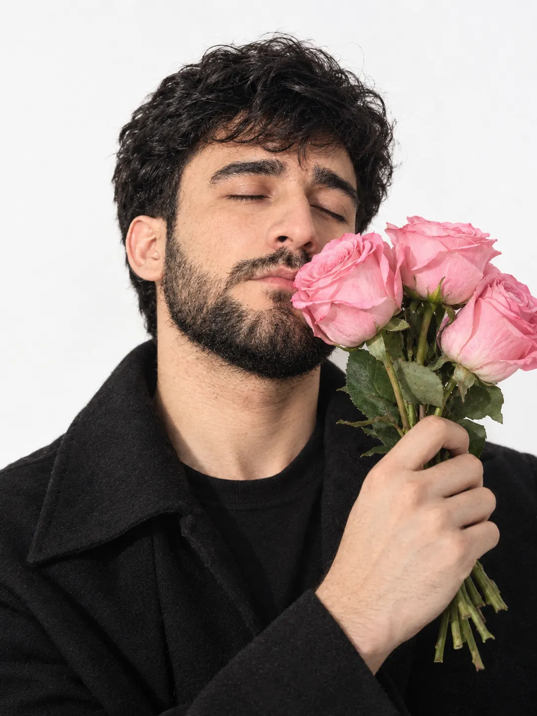 Young Pakistani Man with Pink Roses output 1