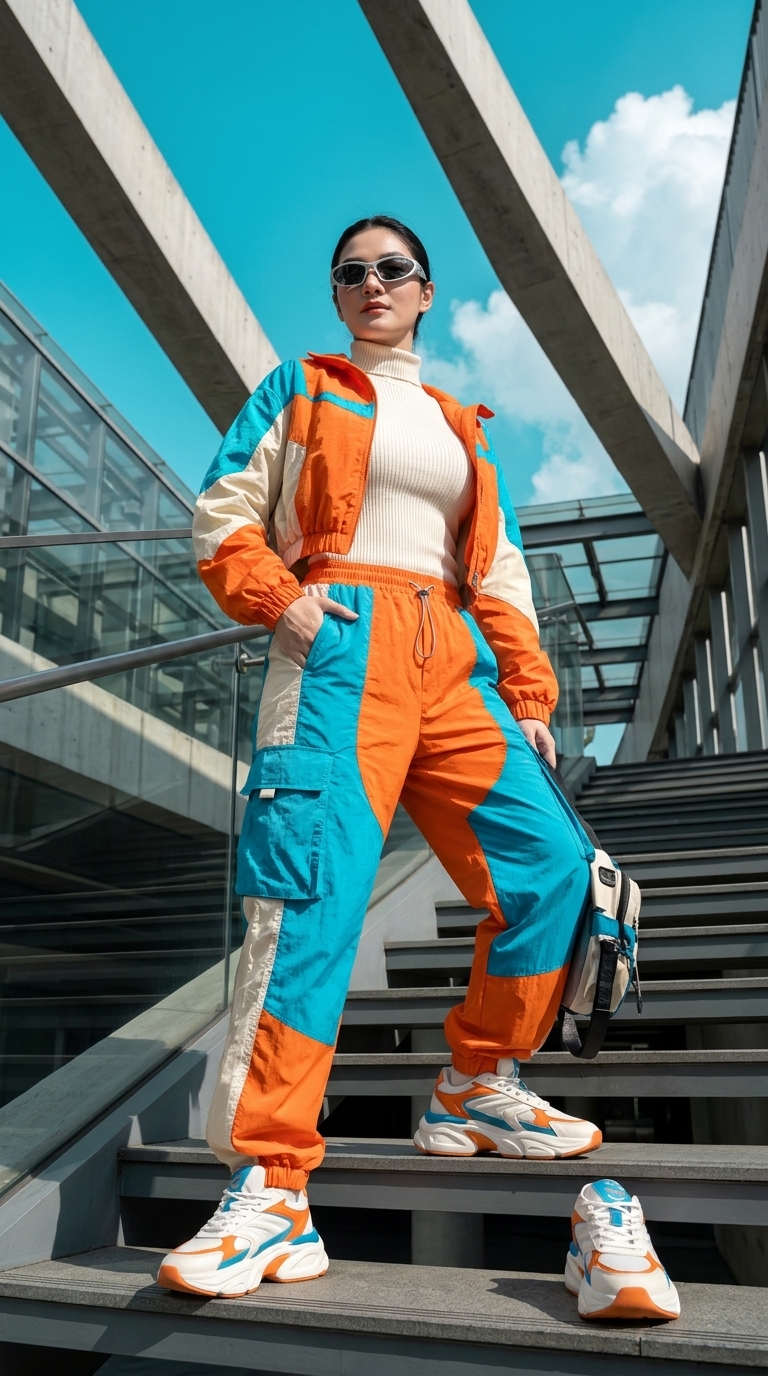 Futuristic Streetwear Editorial Photograph output 2