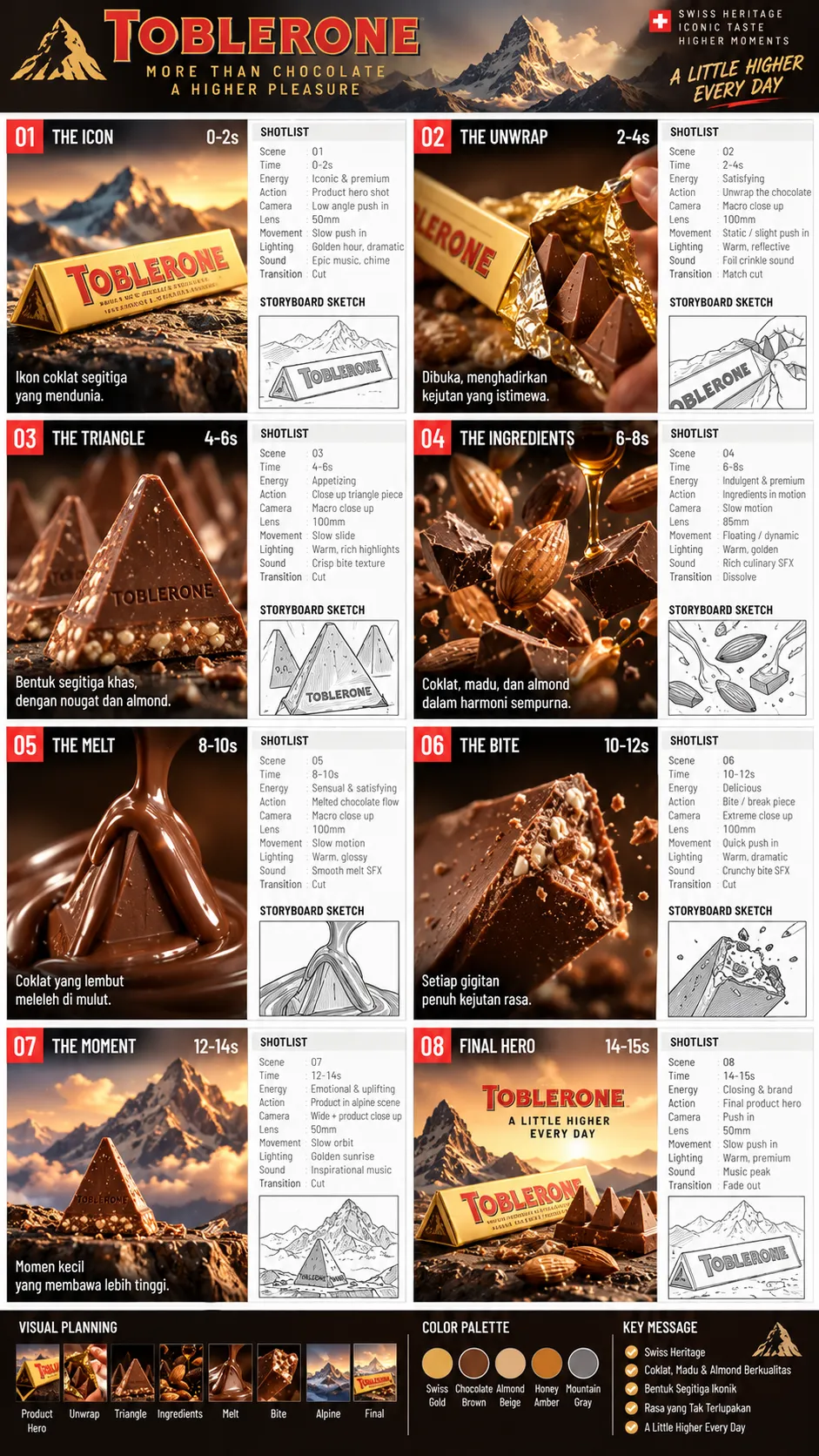 Toblerone Alpine Luxury Commercial Storyboard
