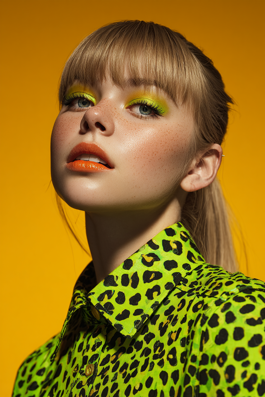 Neon Cyberpop Fashion Portrait output 1