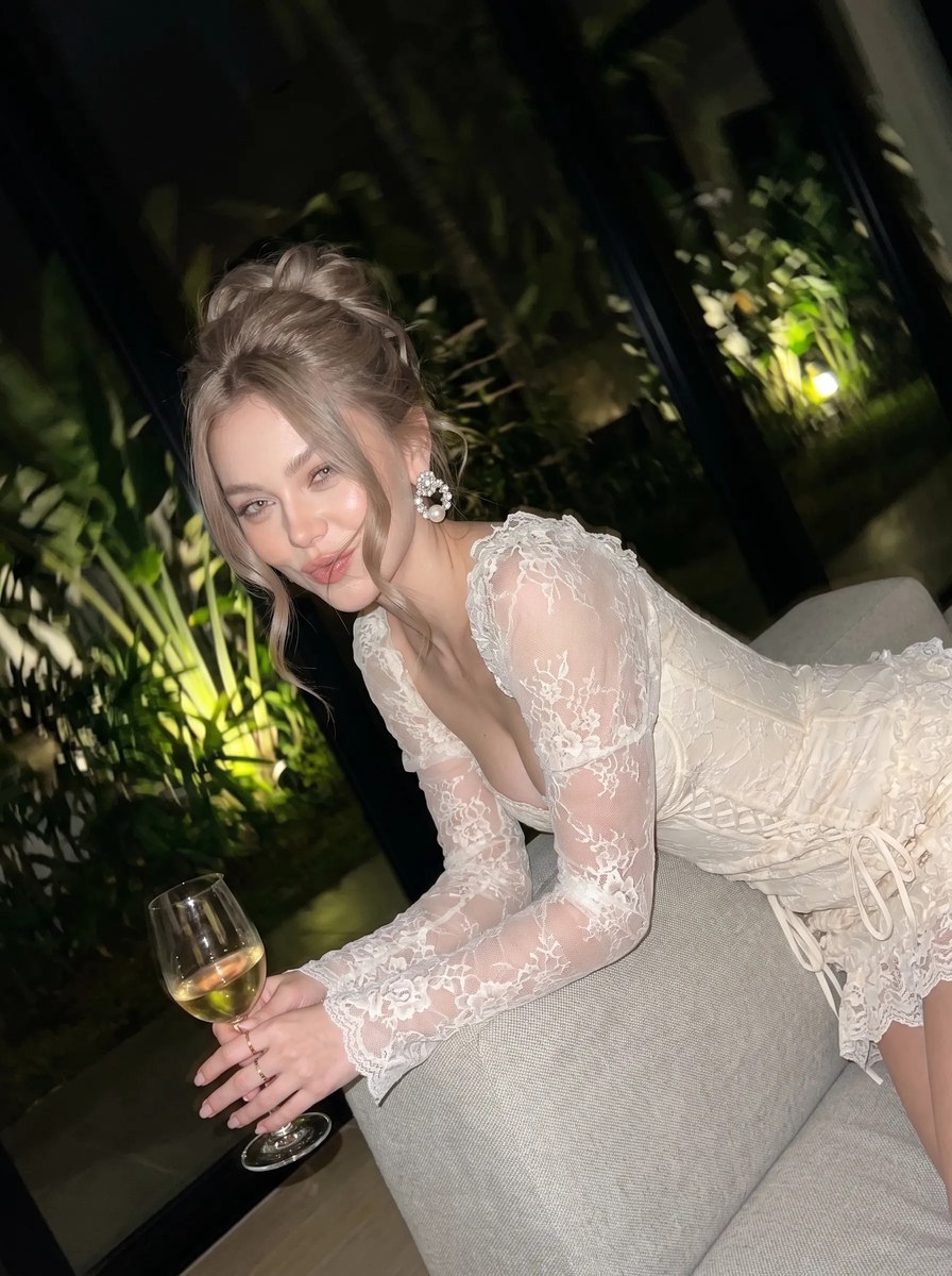 Nighttime Champagne Editorial Portrait output 18