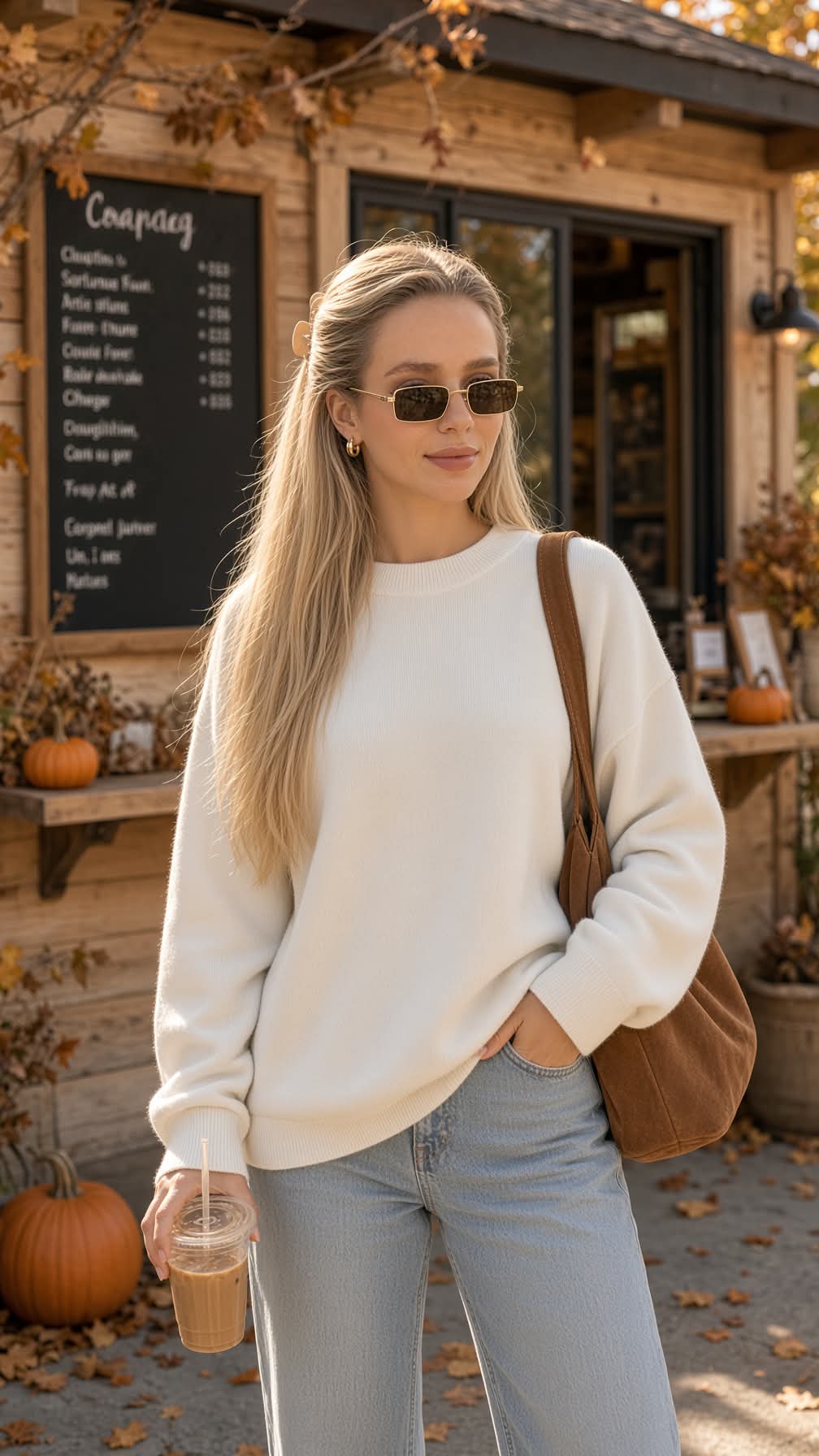 Autumn Coffee Shop Street-Style Portrait output 3