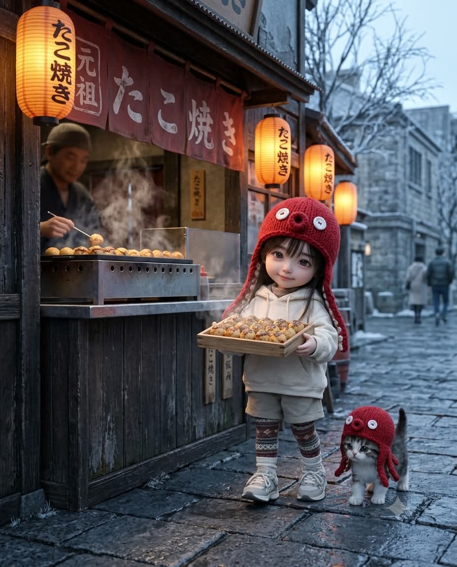 Handcrafted Miniature Doll at a Takoyaki Shop output 2