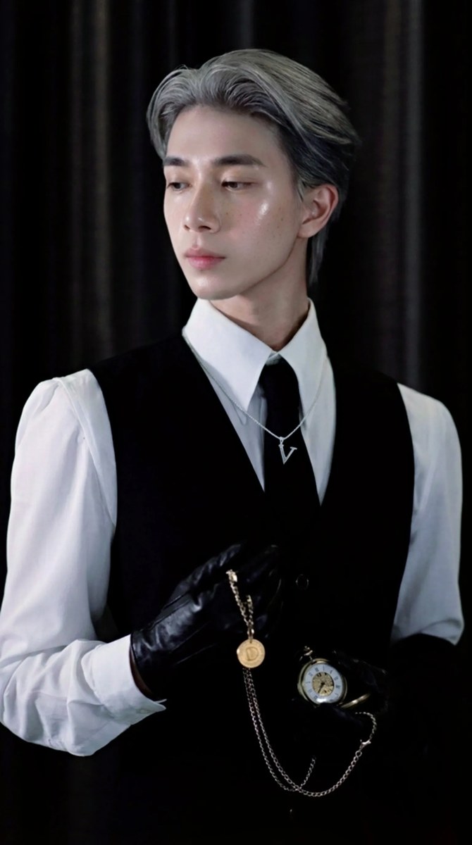Cinematic Luxury Fashion Portrait with Antique Pocket Watch