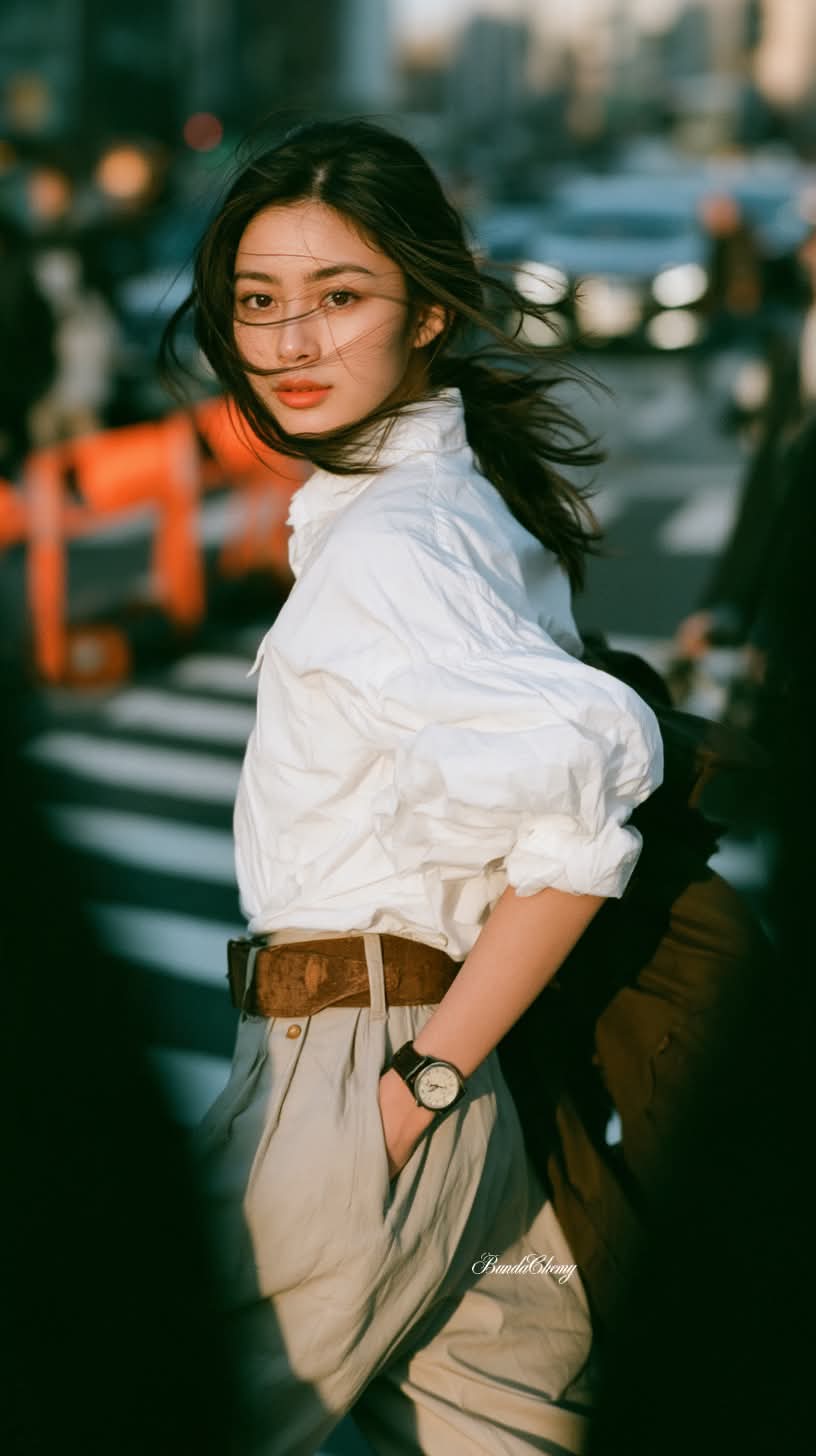 Candid Crosswalk Portrait on 35mm Film output 3