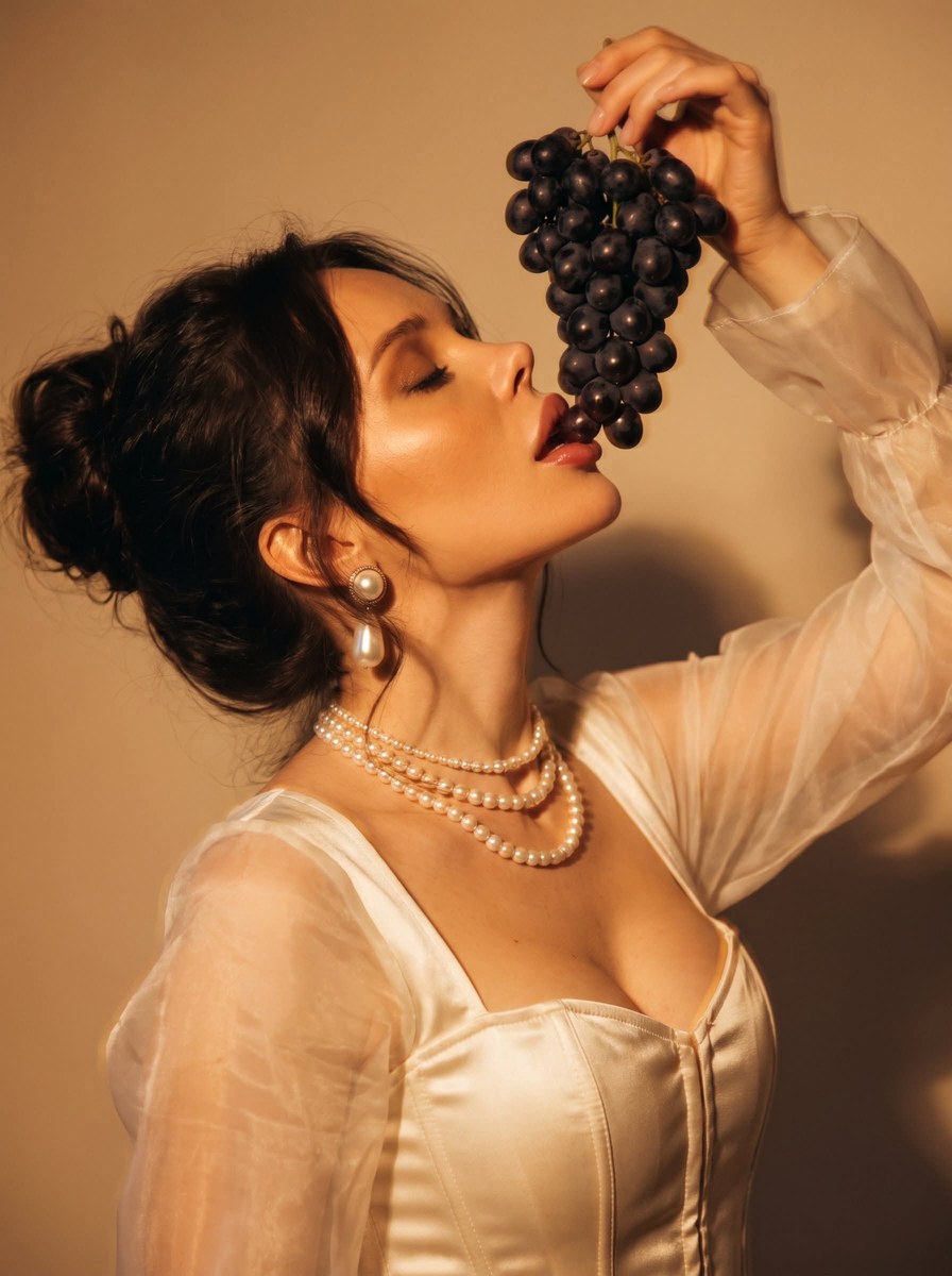 Vintage Grape Editorial Portrait output 3