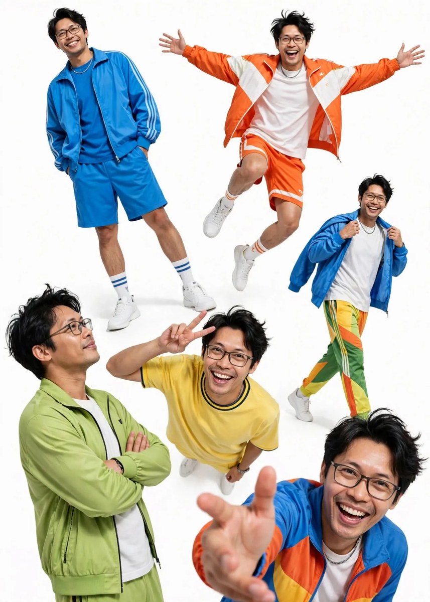 Colorful Sporty Fashion Editorial Collage