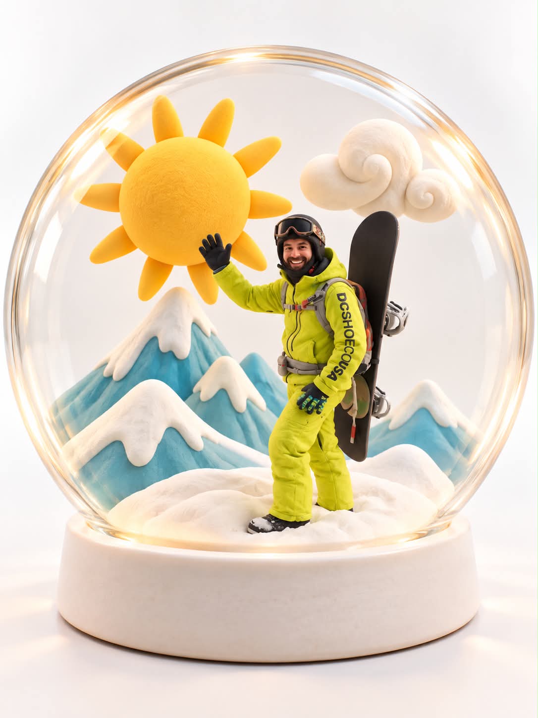 Minimalist Plasticine Diorama in a Glass Sphere output 5