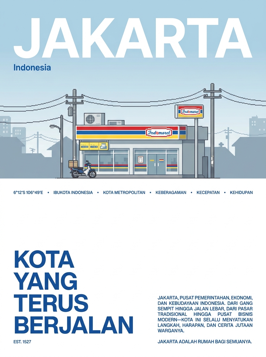 Jakarta Editorial Pixel-Art City Poster output 3