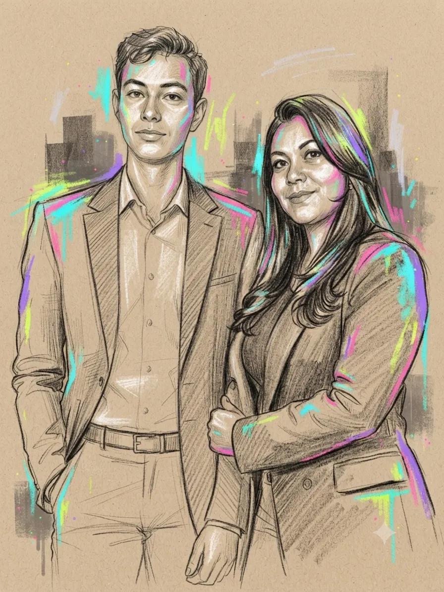 Neon Pastel Fashion Portrait on Kraft Paper output 4