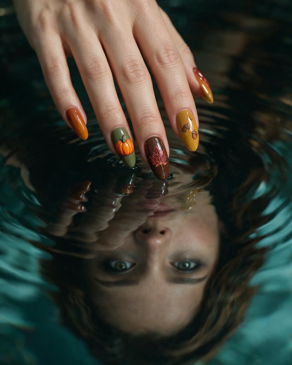 Autumn Manicure Reflected in Water output 1