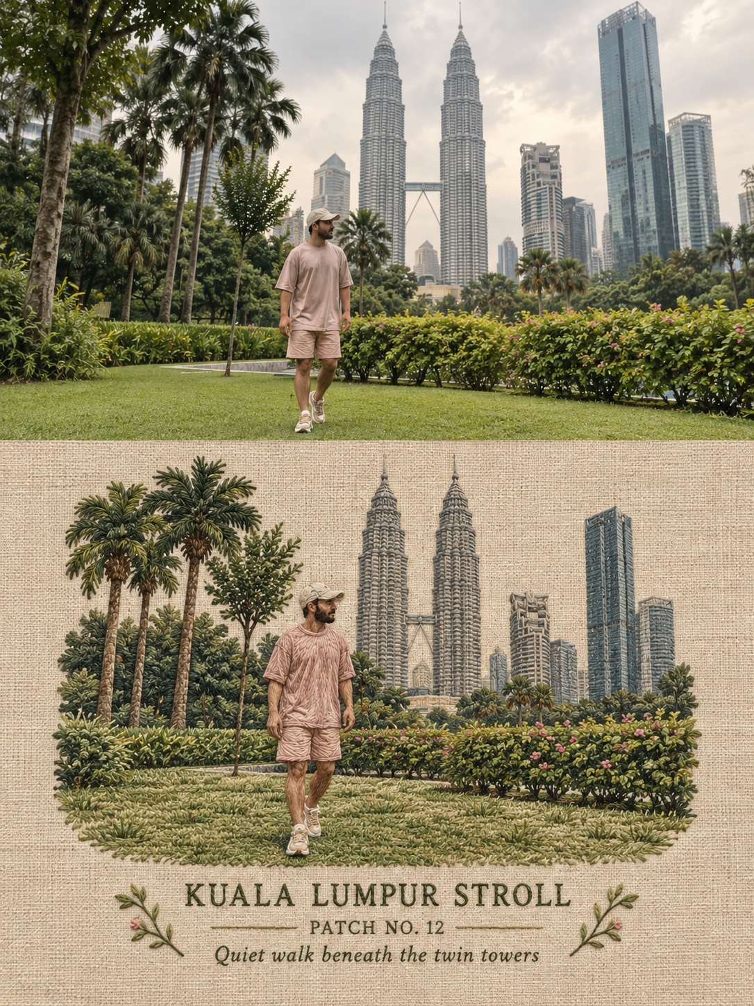 Photo-to-Embroidery Split Poster output 3