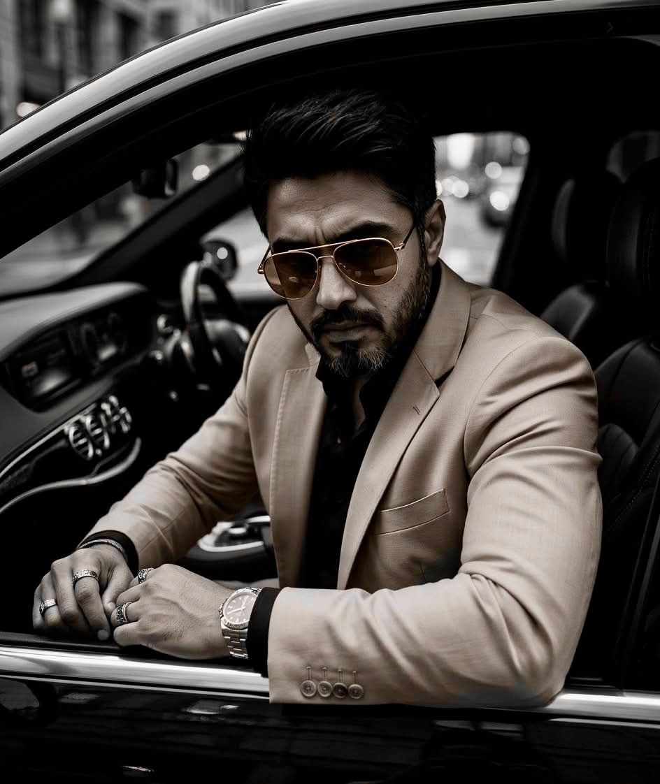 Moody Luxury Car Portrait of a Young Man output 3