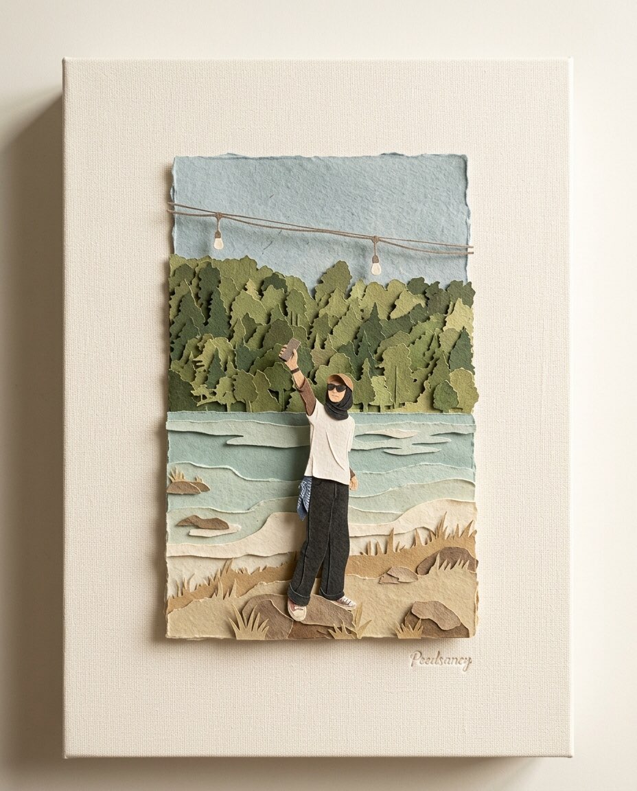 Handcrafted Paper-Cut Travel Artwork output 3