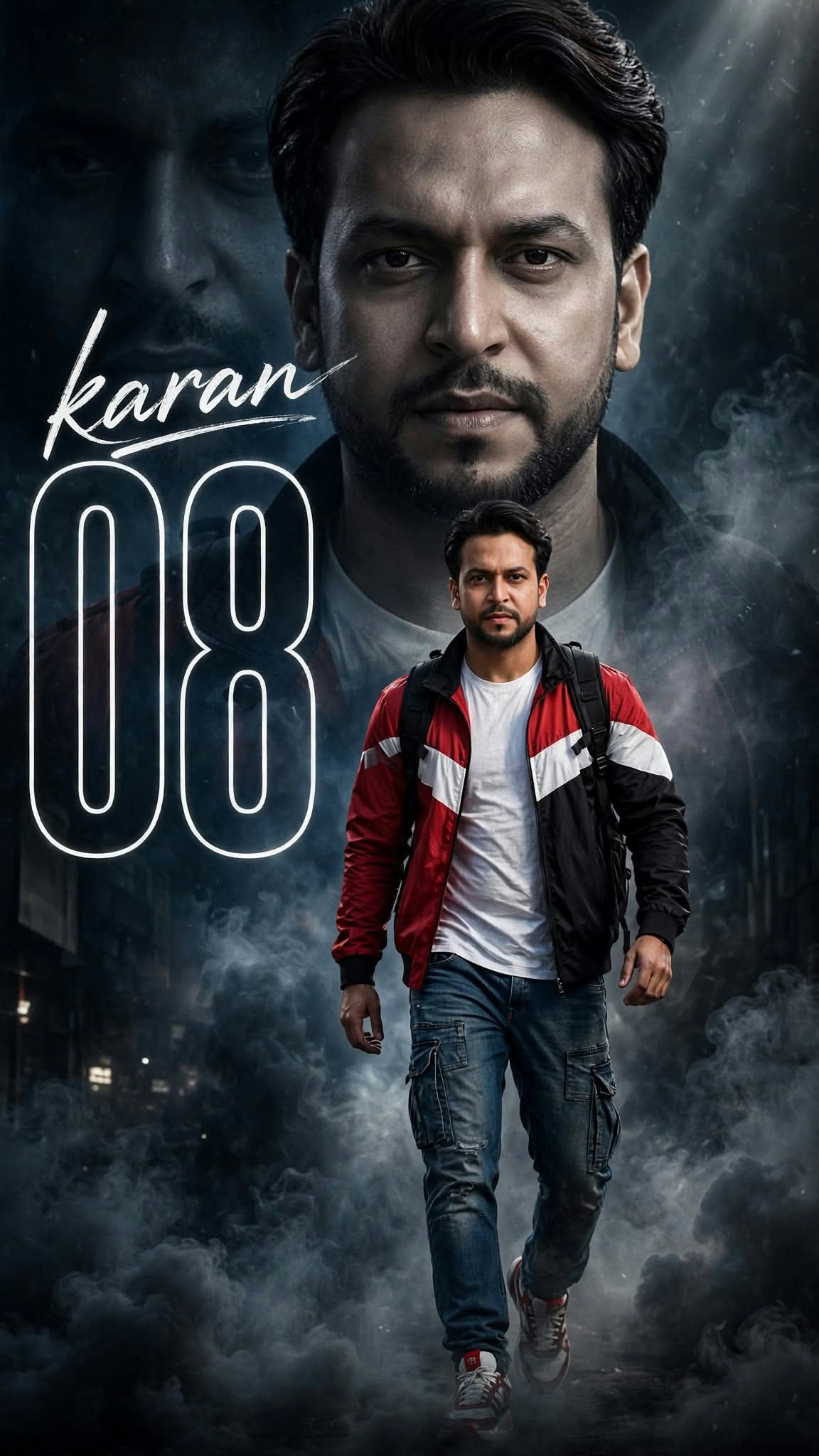 Cinematic 3D Portrait Poster with Dark Smoke output 1