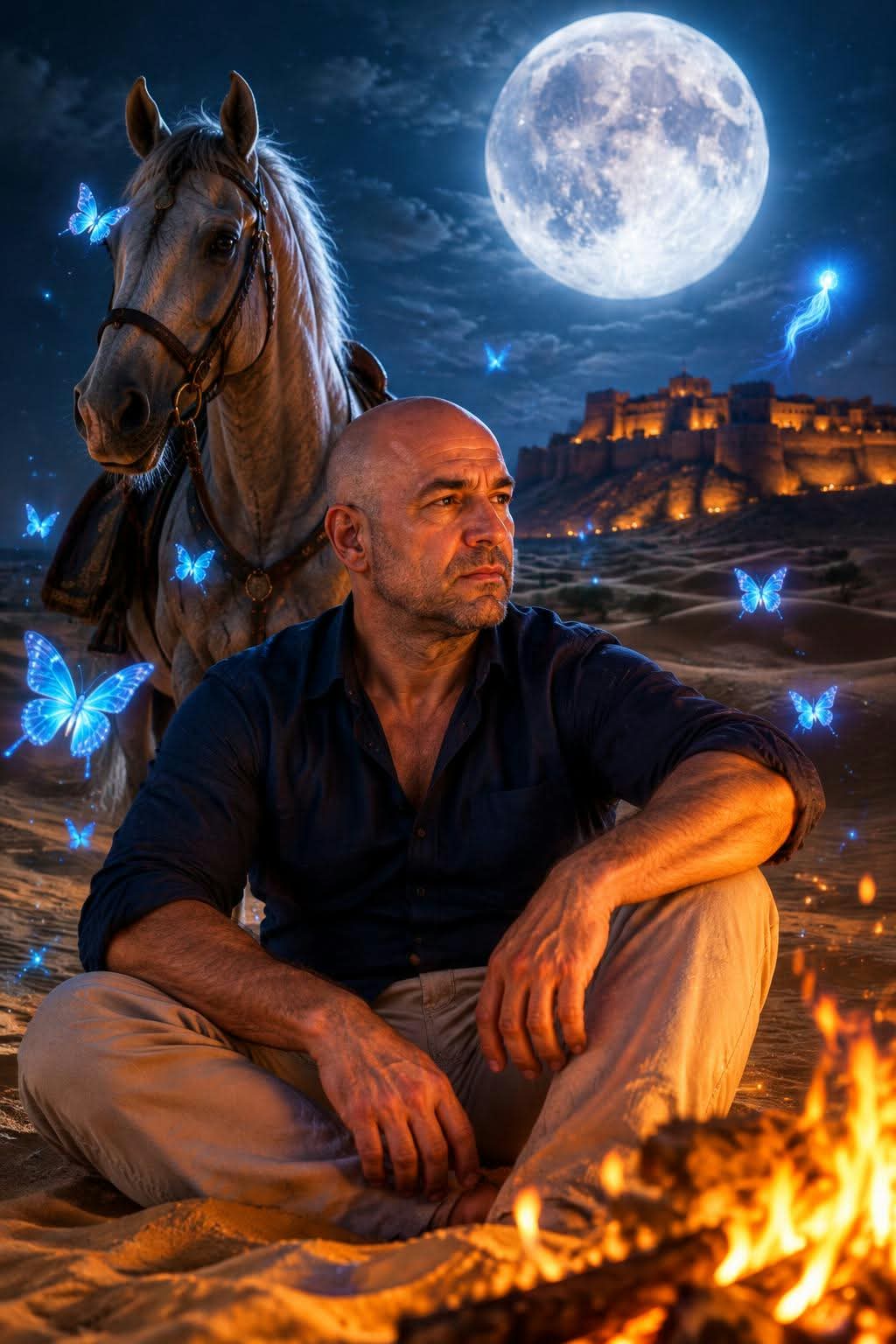 Photorealistic Desert Night in Jaisalmer