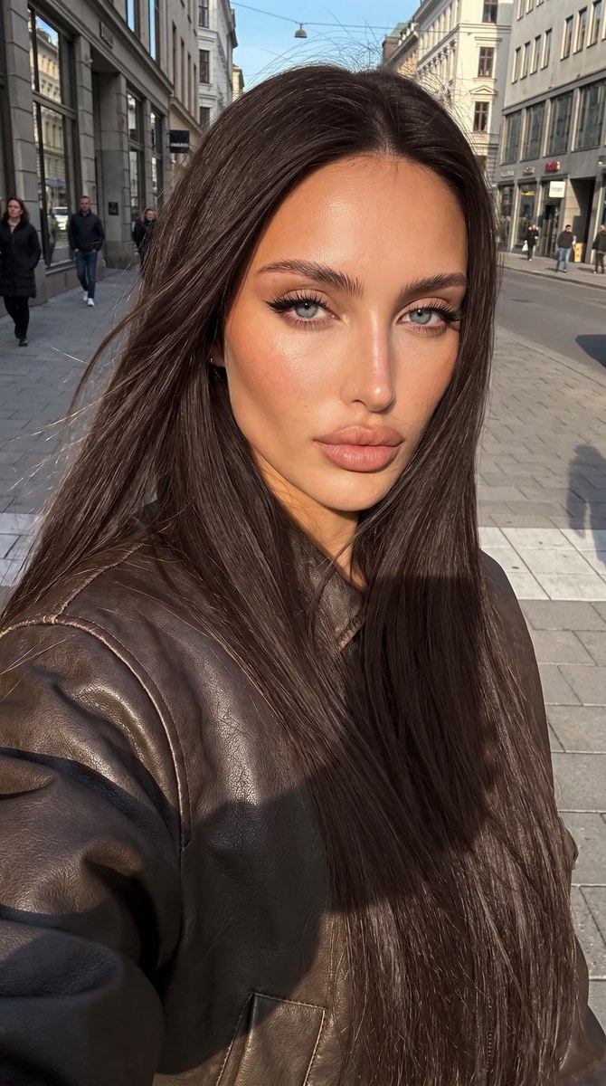 Photorealistic Windy-Day iPhone Selfie