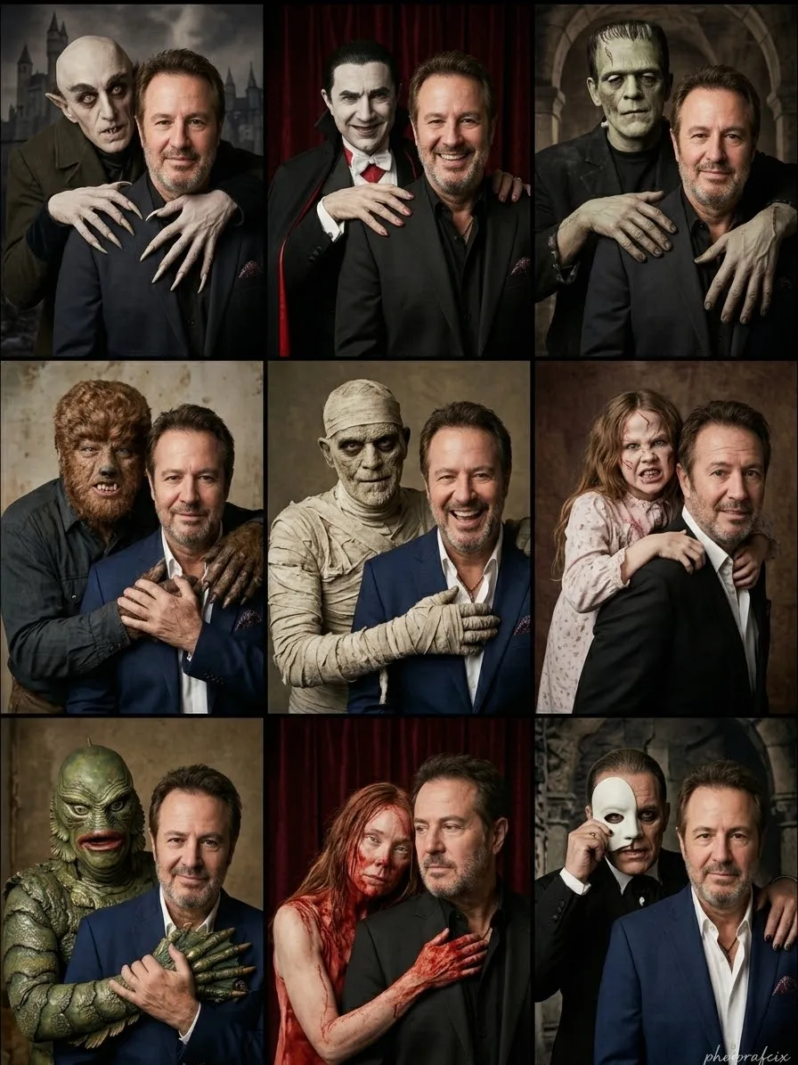Nine Photorealistic Portraits with Classic Horror Characters