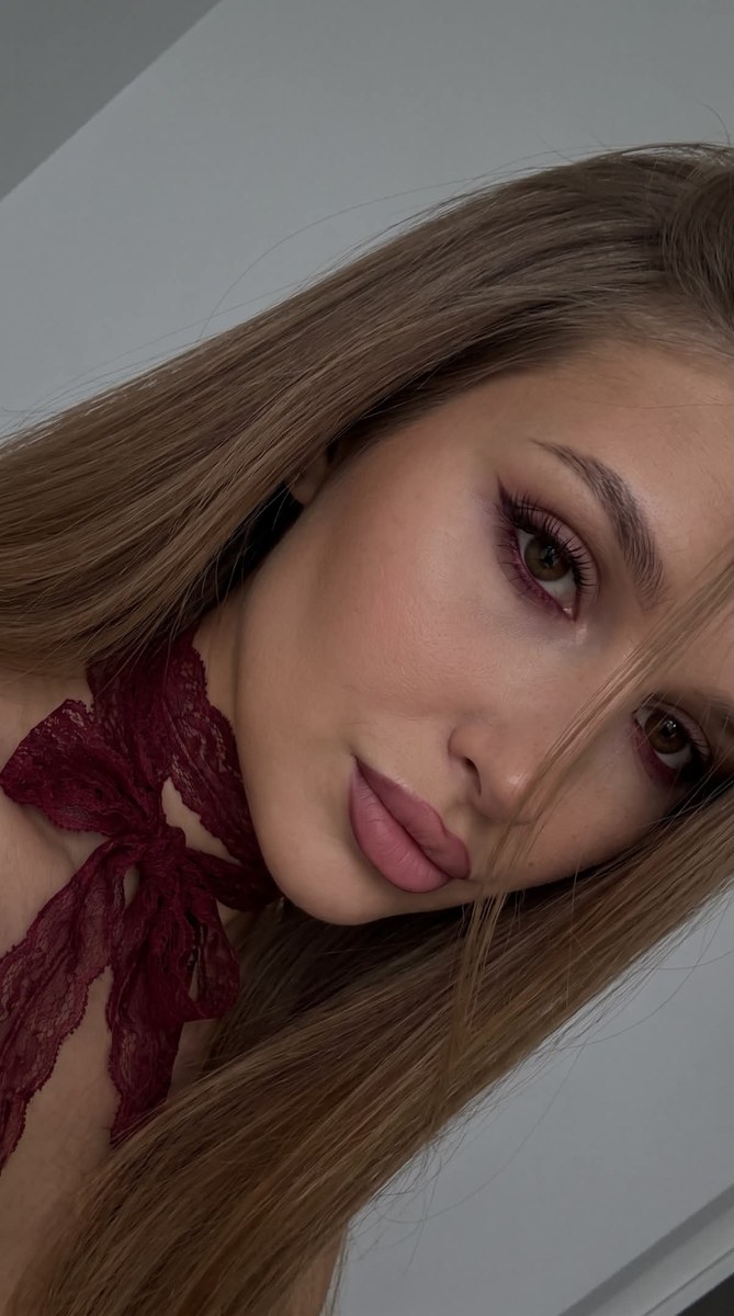 Dark Wine-Toned Extreme Macro Selfie Portrait output 1