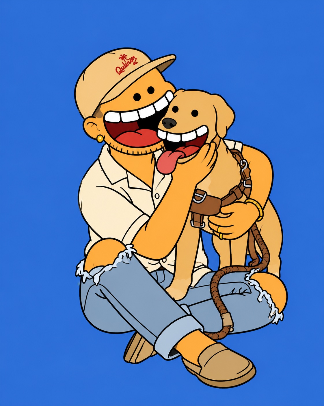 Absurdist Flat Cartoon Portrait from a Family Photo