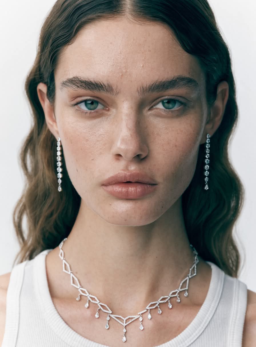 Luxury Diamond Jewelry Beauty Portrait