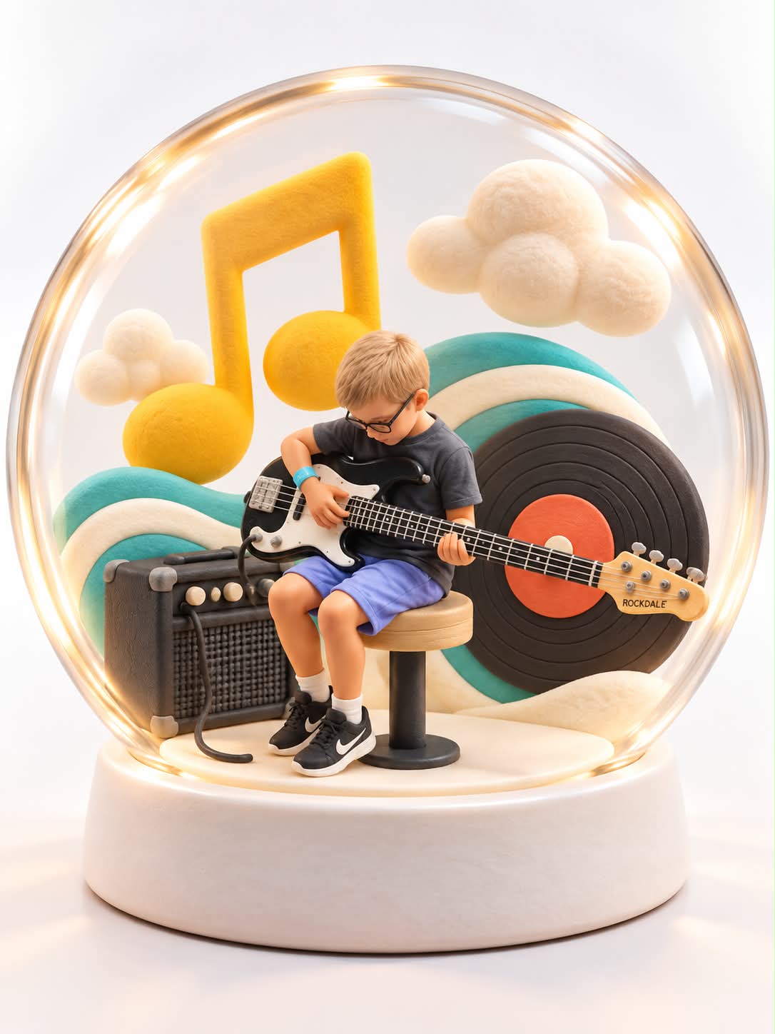 Minimalist Plasticine Diorama in a Glass Sphere output 4