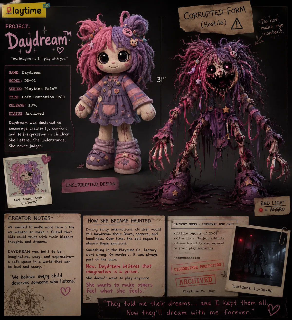 Create a Creepy-Cute Playtime Co. Monster Mascot output 1