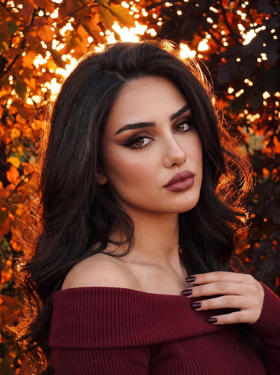 Burnt Amber Autumn Portrait