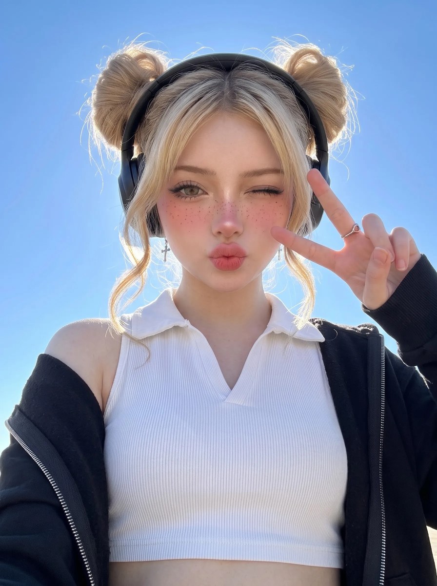 Low-Angle Portrait Against a Clear Blue Sky output 2