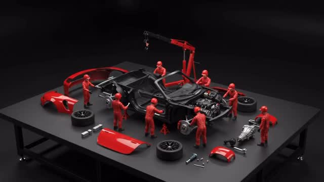 Miniature Mechanics Assemble a Porsche 911