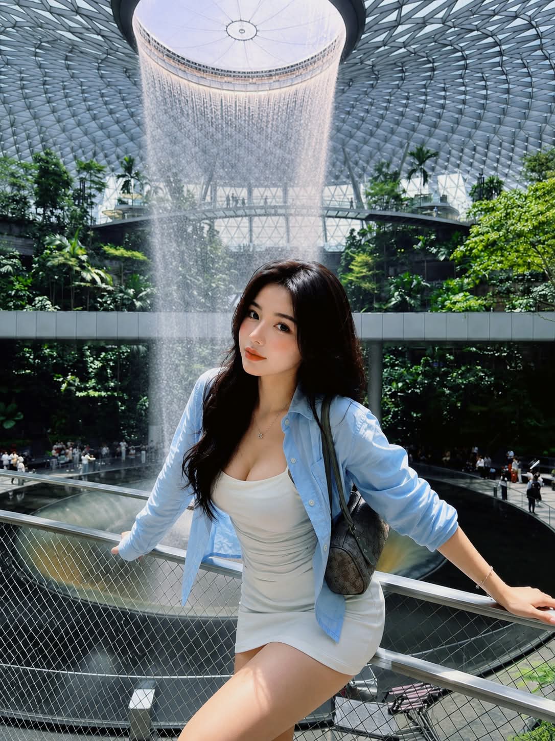 Alone Beneath a Falling Sky — Tropical Conservatory Portrait