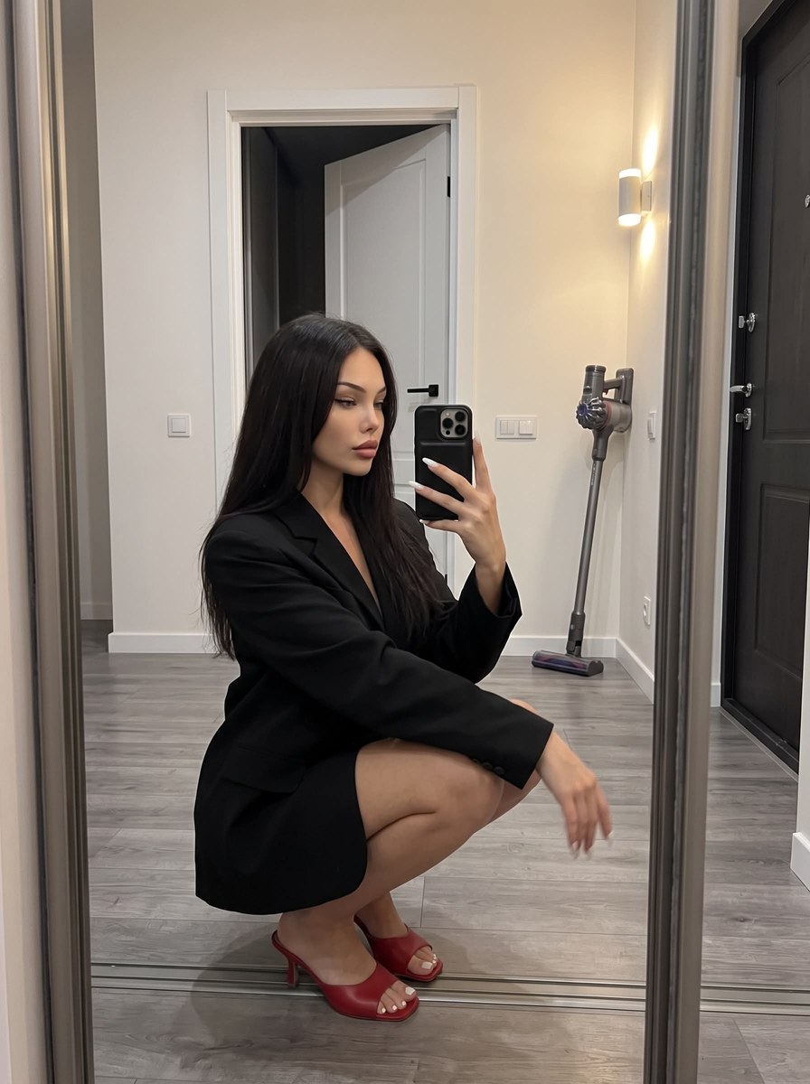 Moody Wardrobe Mirror Selfie