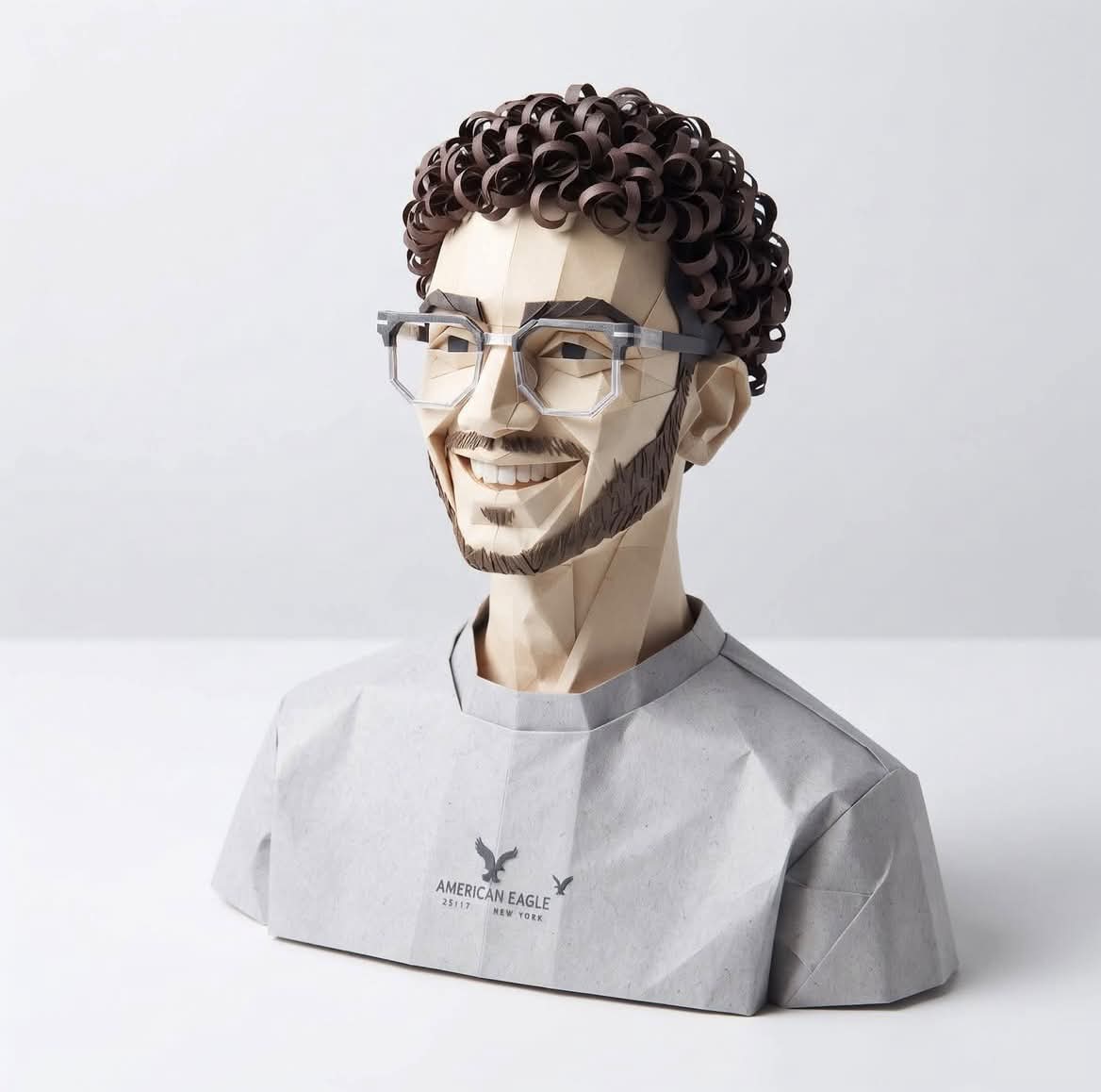 Photorealistic Origami Portrait output 2