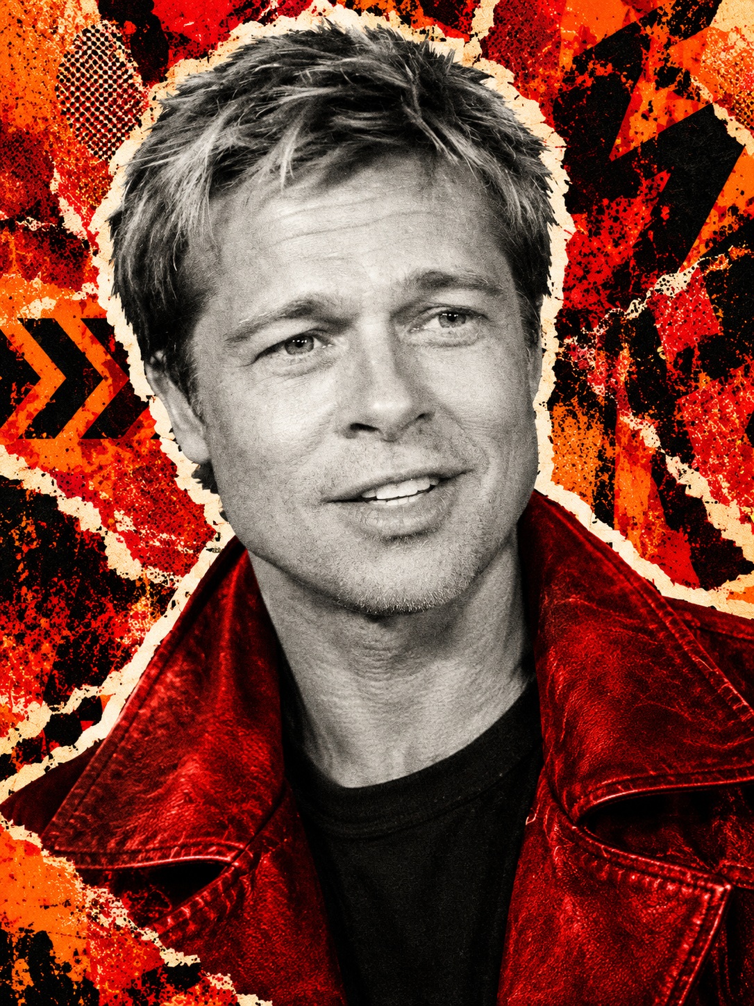 Red-Orange Grunge Editorial Portrait output 2